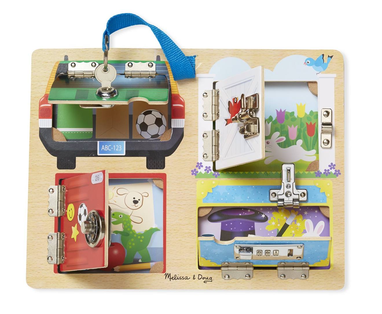 Planche À Serrures Et Verrous Rouge (Melissa And Doug) - Image 1