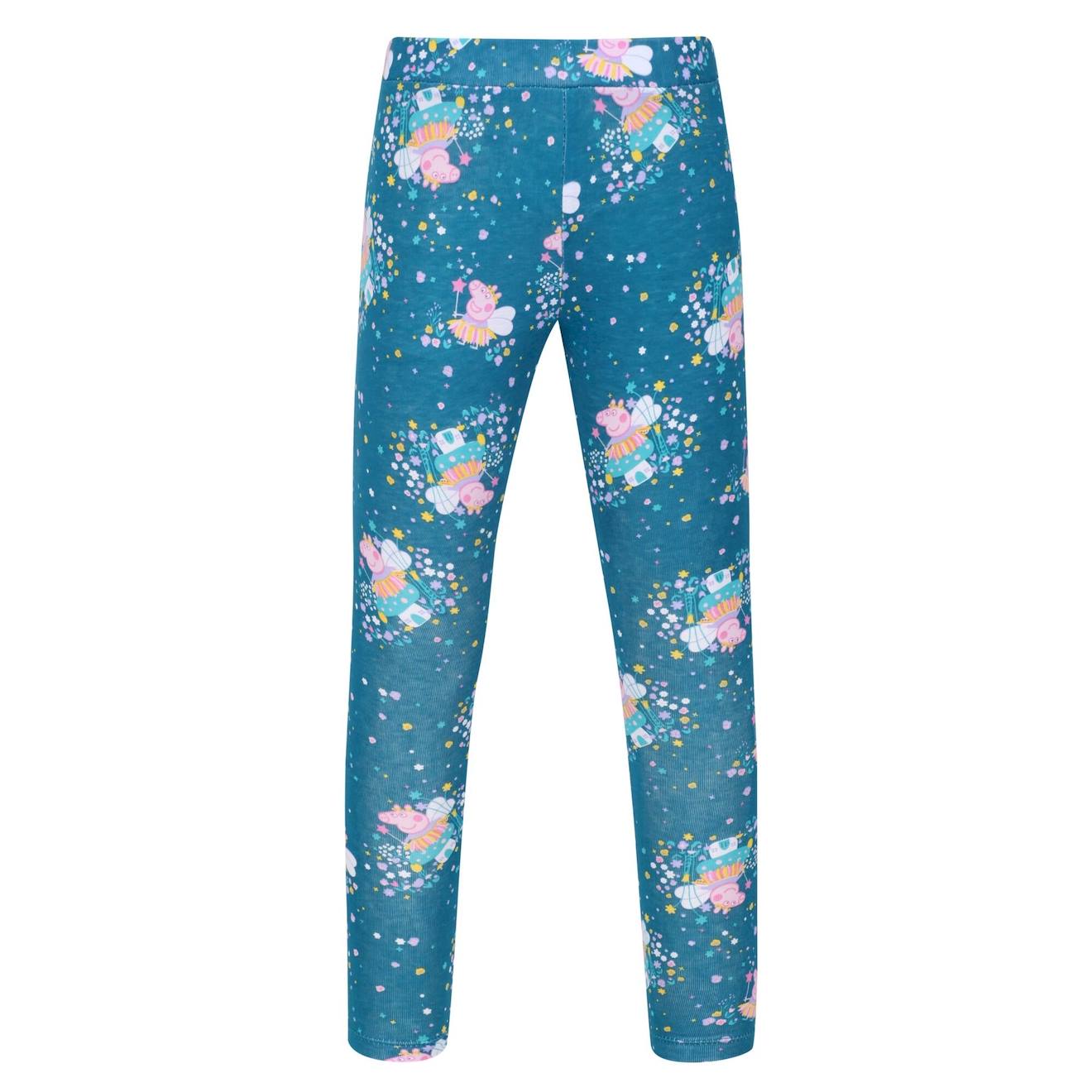 Ensemble Leggings Coton Peppa Pig Bleu Ciel / Rose Bonbon