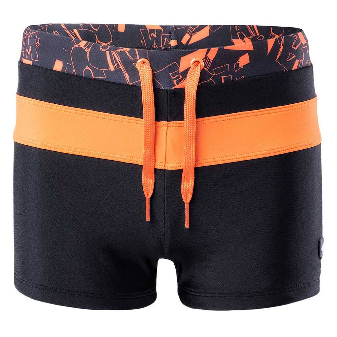 Short De Bain Tahu Synthétique Noir / Orange