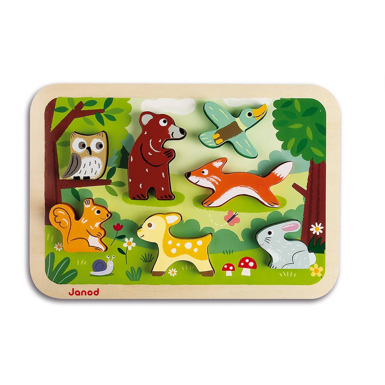 Puzzle 3d Animaux De La Forêt Vert