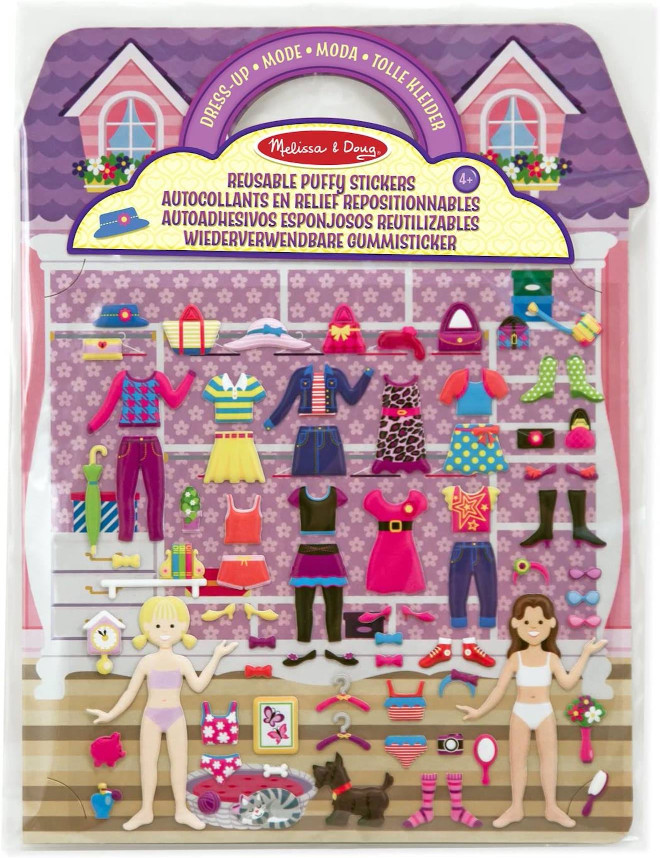 Melissa & Doug - Livret D'autocollants Reliefs Repositionnables Mode Rose