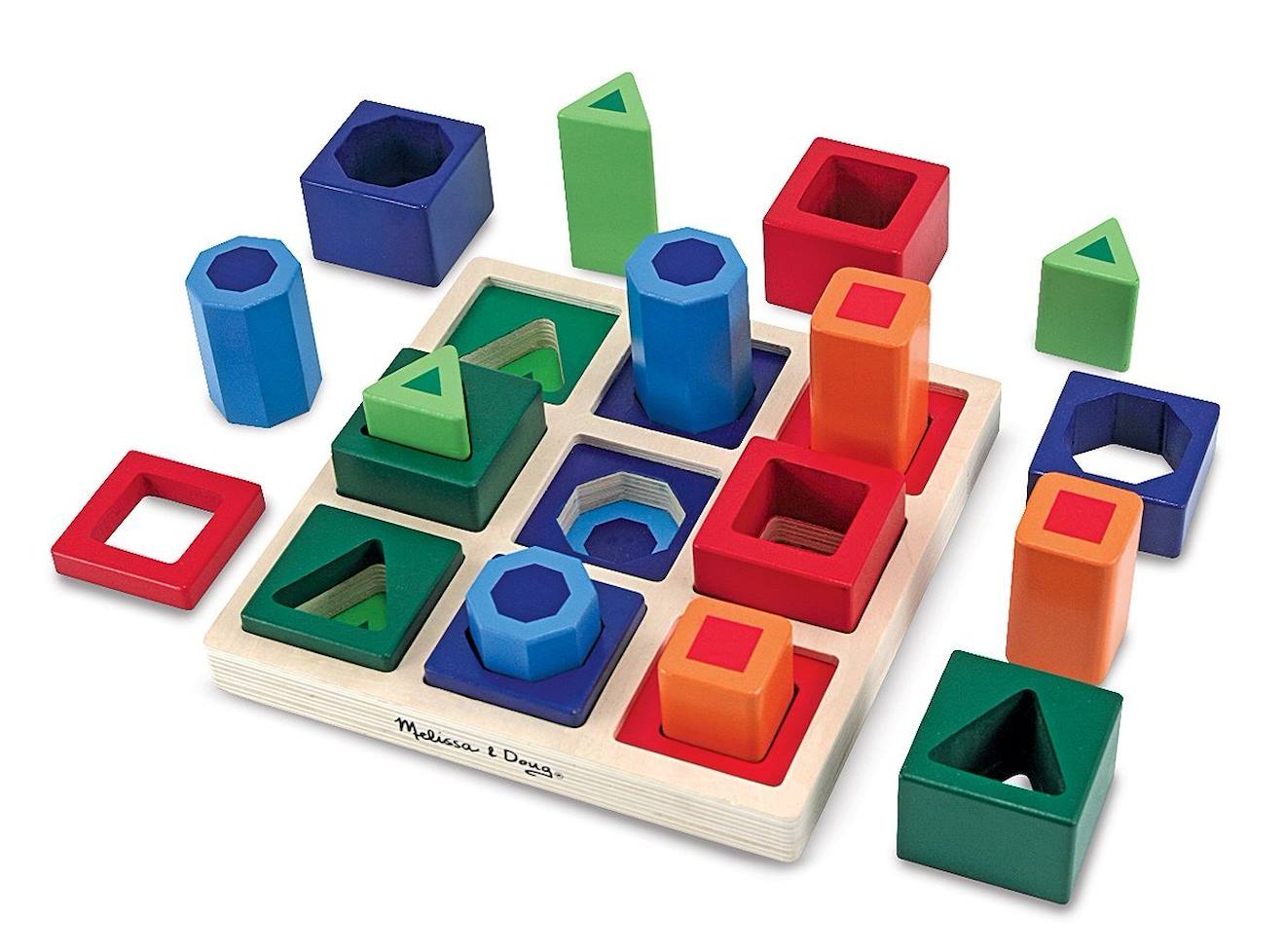 Melissa & Doug - Jeu De Tri Et Séquence De Formes Bleu