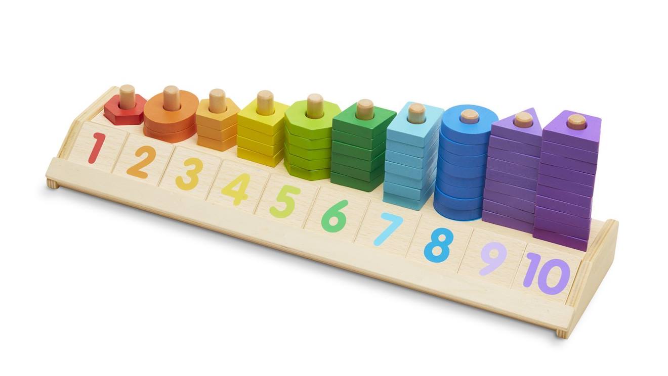 Melissa & Doug - Empileur De Formes Et De Comptage Bleu