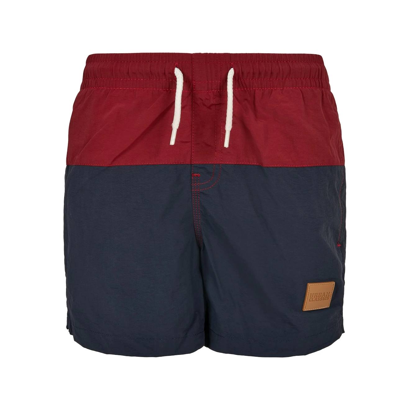 Short De Bain Synthétique Bleu Marine / Bordeaux