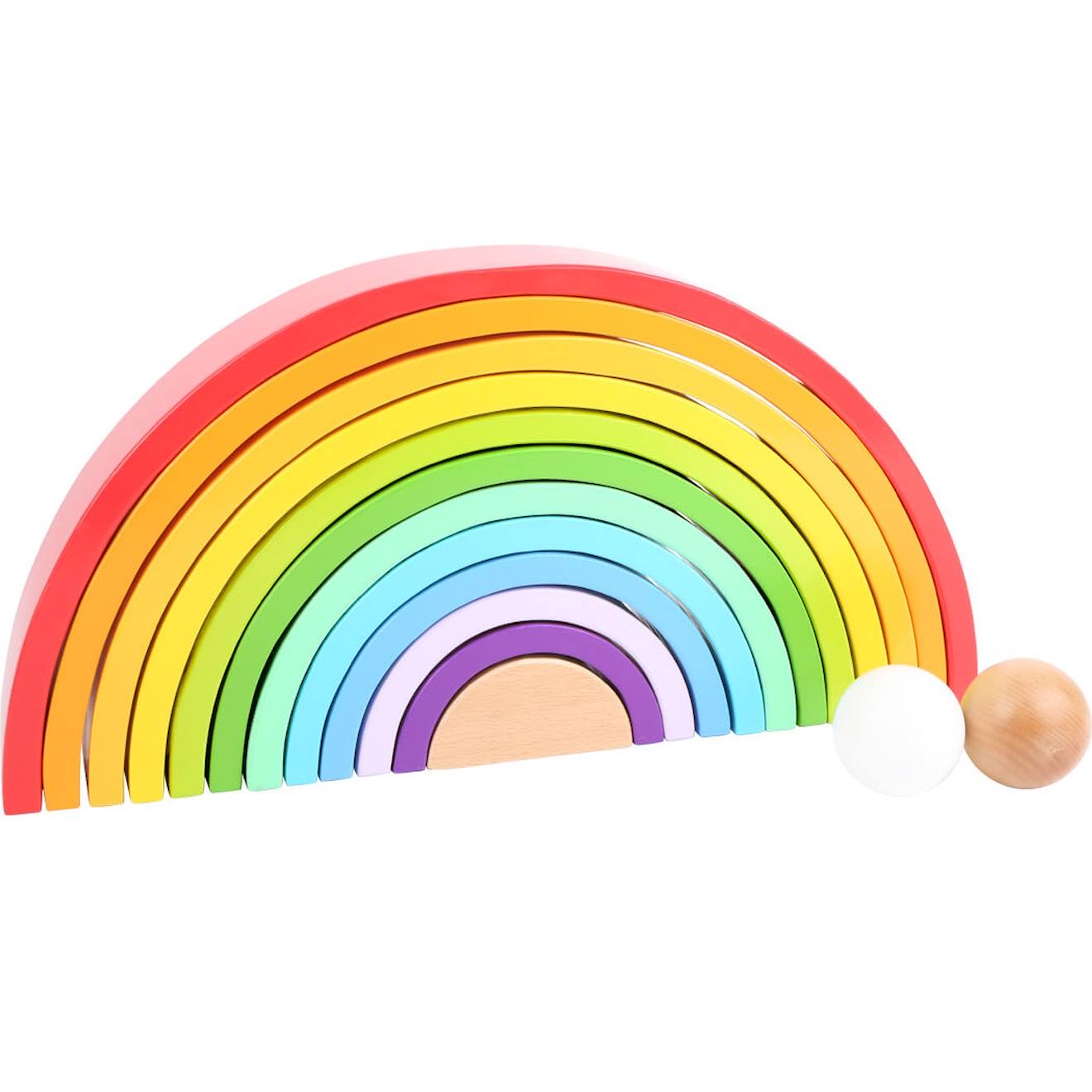 Blocs En Bois Arc-en-ciel Xl Rouge (Small Foot) - Image 1
