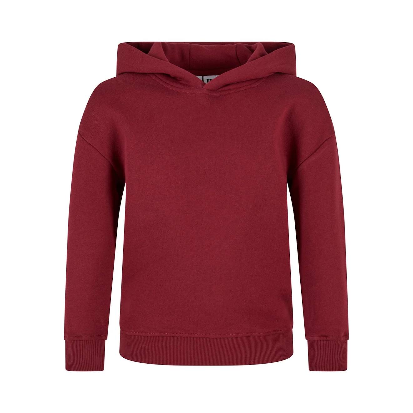 Sweat À Capuche Synthétique Bordeaux