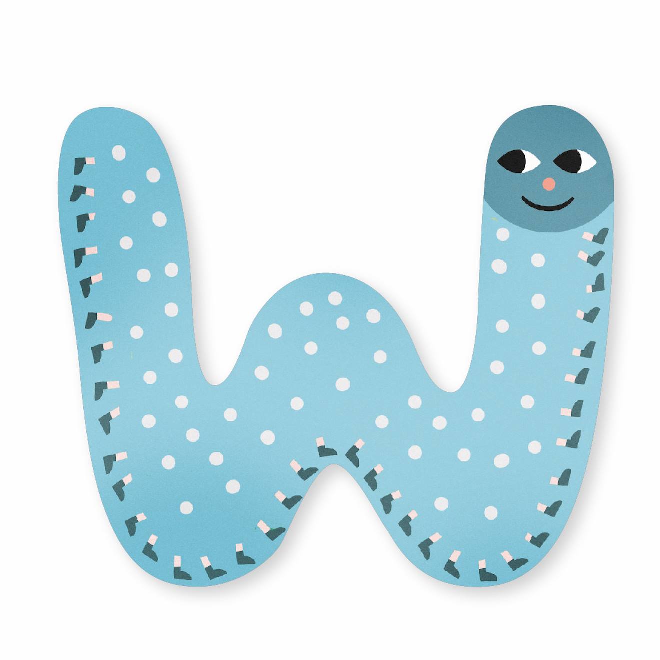 Vilac - Lettre W Michelle Carlslund Bleu