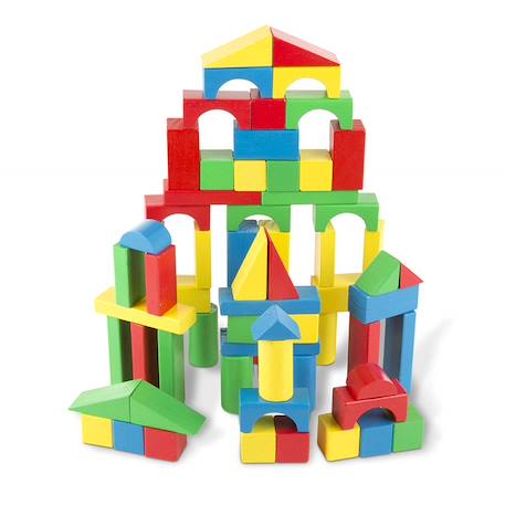 Melissa And Doug - 100 Blocs En Bois Vert