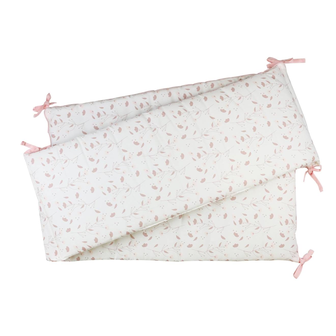 Tour De Lit Floral Blanc
