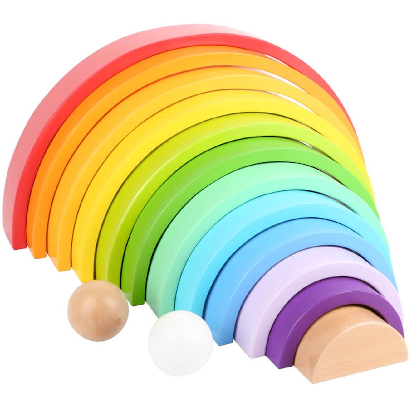 Blocs En Bois Arc-en-ciel Xl Rouge (Small Foot) - Couverture