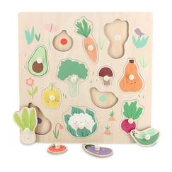 Jouet-Encastrement en bois légumes du jardin