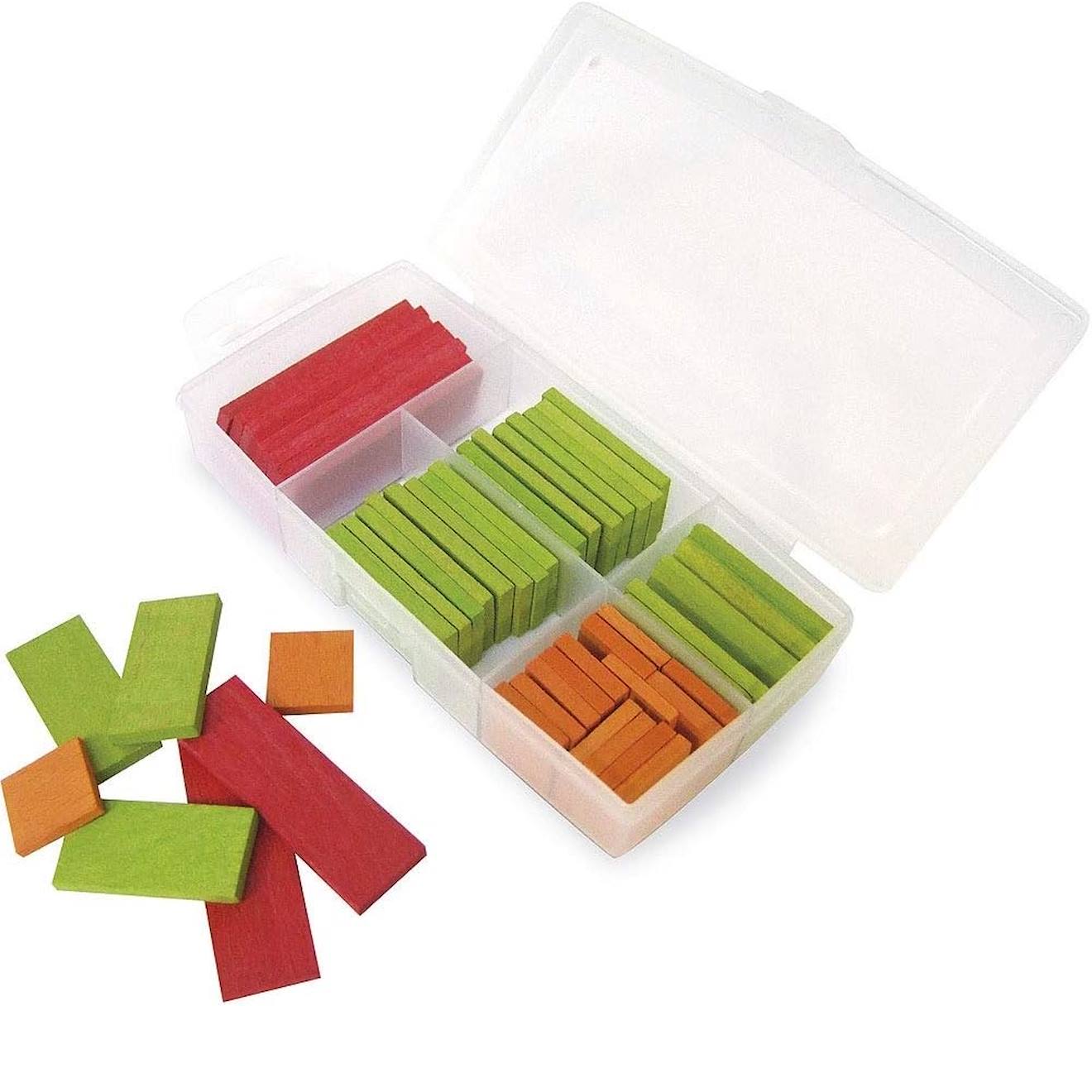 Boite De 50 Jetons En Bois Rouge