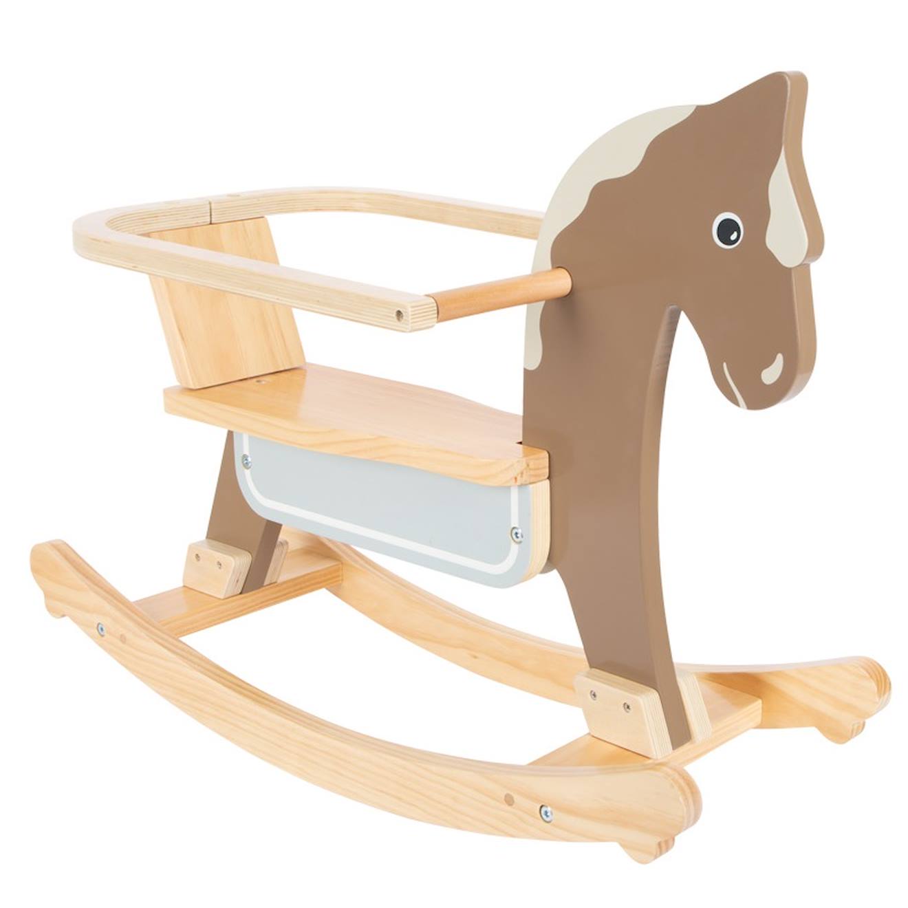 Cheval À Bascule Avec Siège Marron