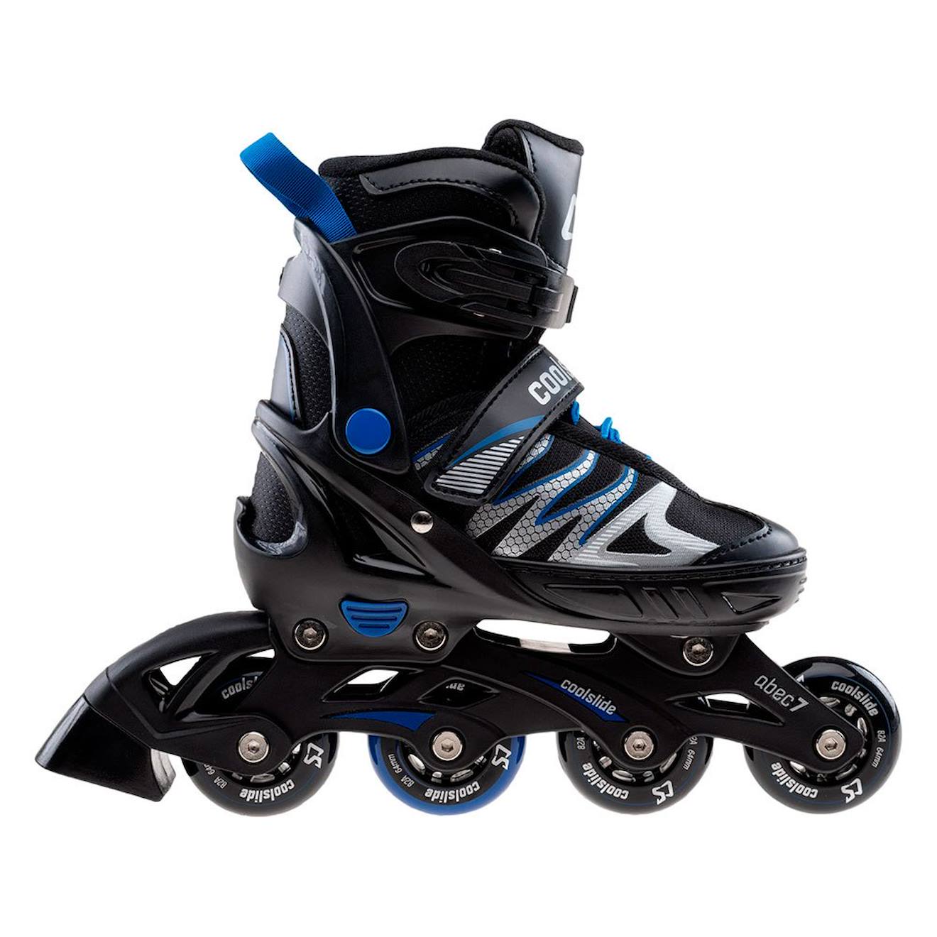 Patins À Roulettes Ajustables (33-36 Fr) Synthétique Ramen Noir