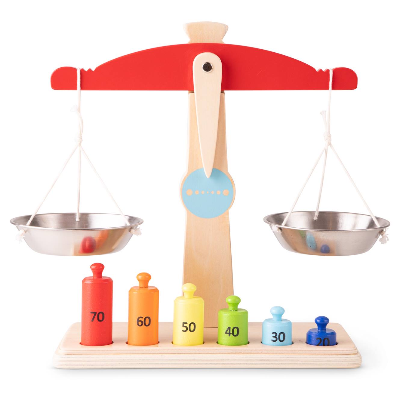 New Classic Toys - Balance Avec Poids Rouge
