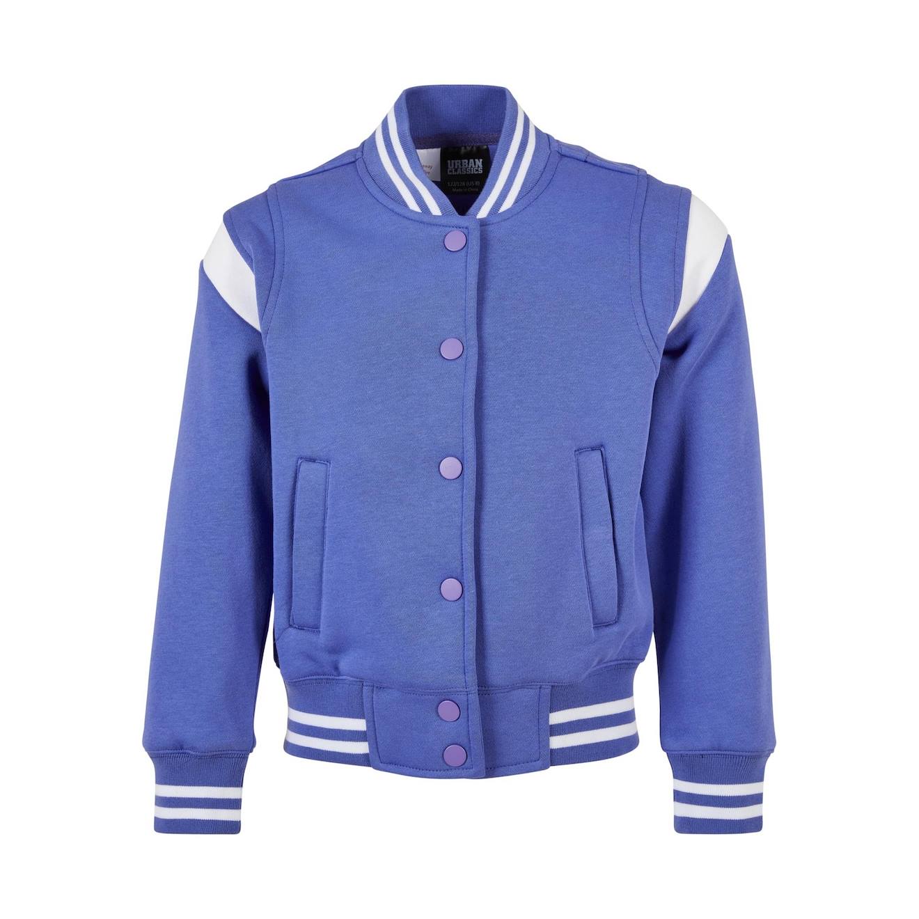 Veste De Survêtement Synthétique Bleu Barbeau / Blanc
