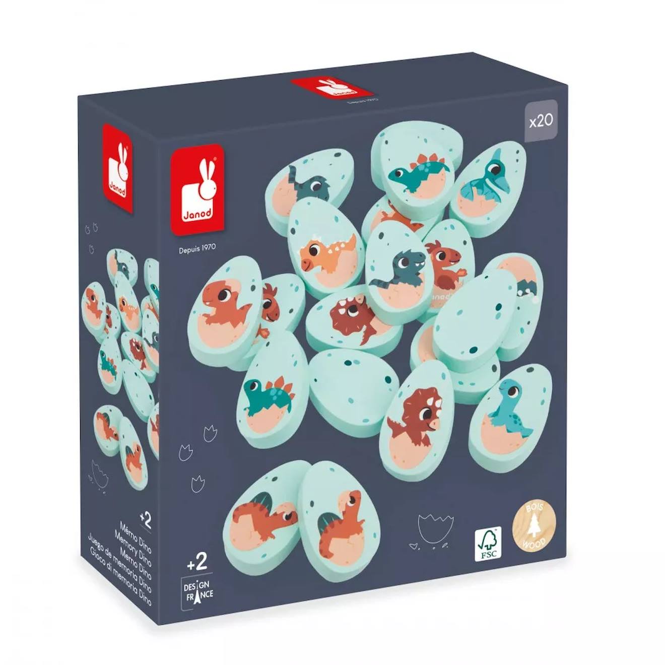 Jeu Mémo Dino Bleu