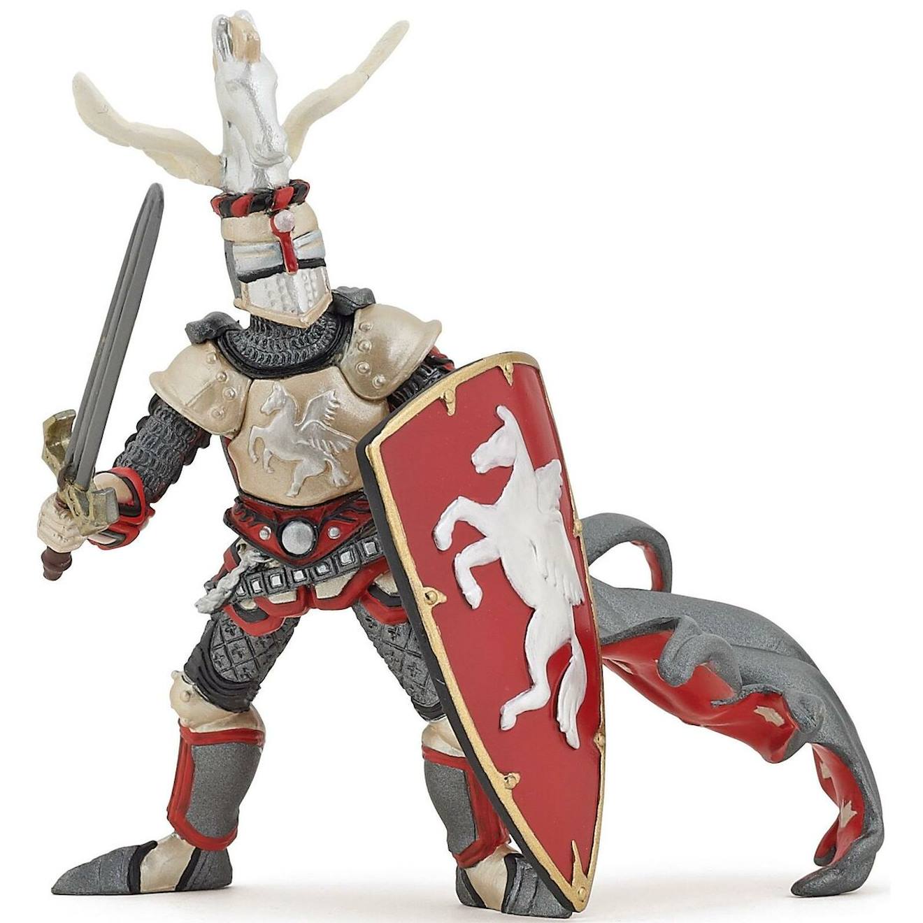 Figurine Maître Des Armes Cimier Pégase Rouge