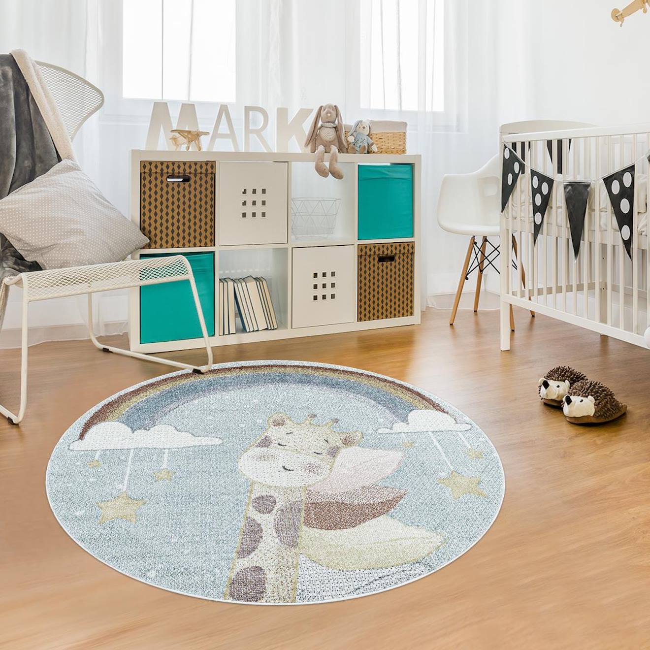 Tapis Enfant Tissé Liski Bleu