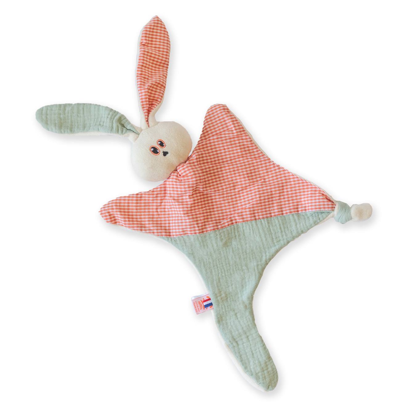 PAPATE - Doudou En Coton Bio Gus Blanc