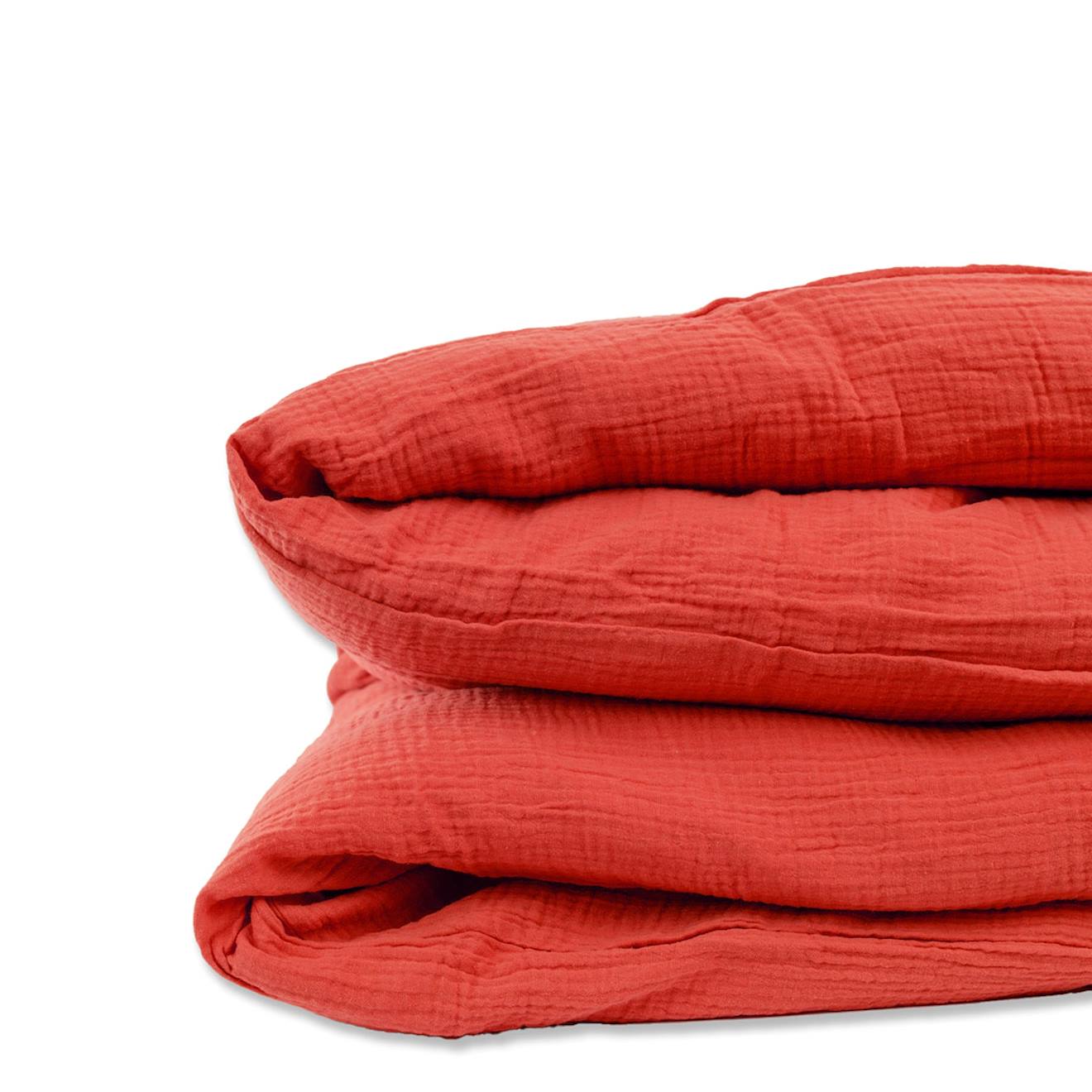 PAPATE - Housse De Couette En Coton Bio Rouge