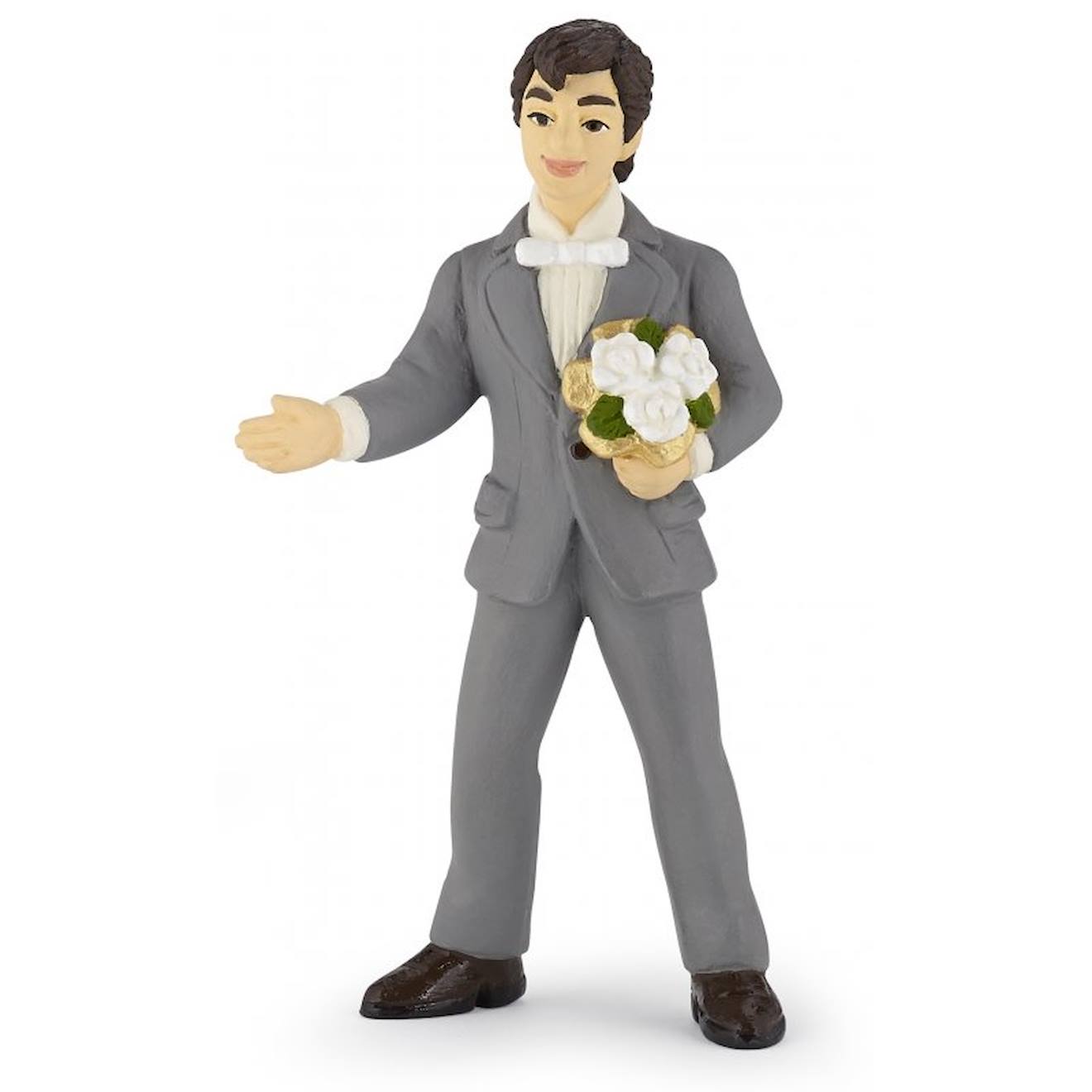 Papo - Figurine Du Marié Au Bouquet Gris