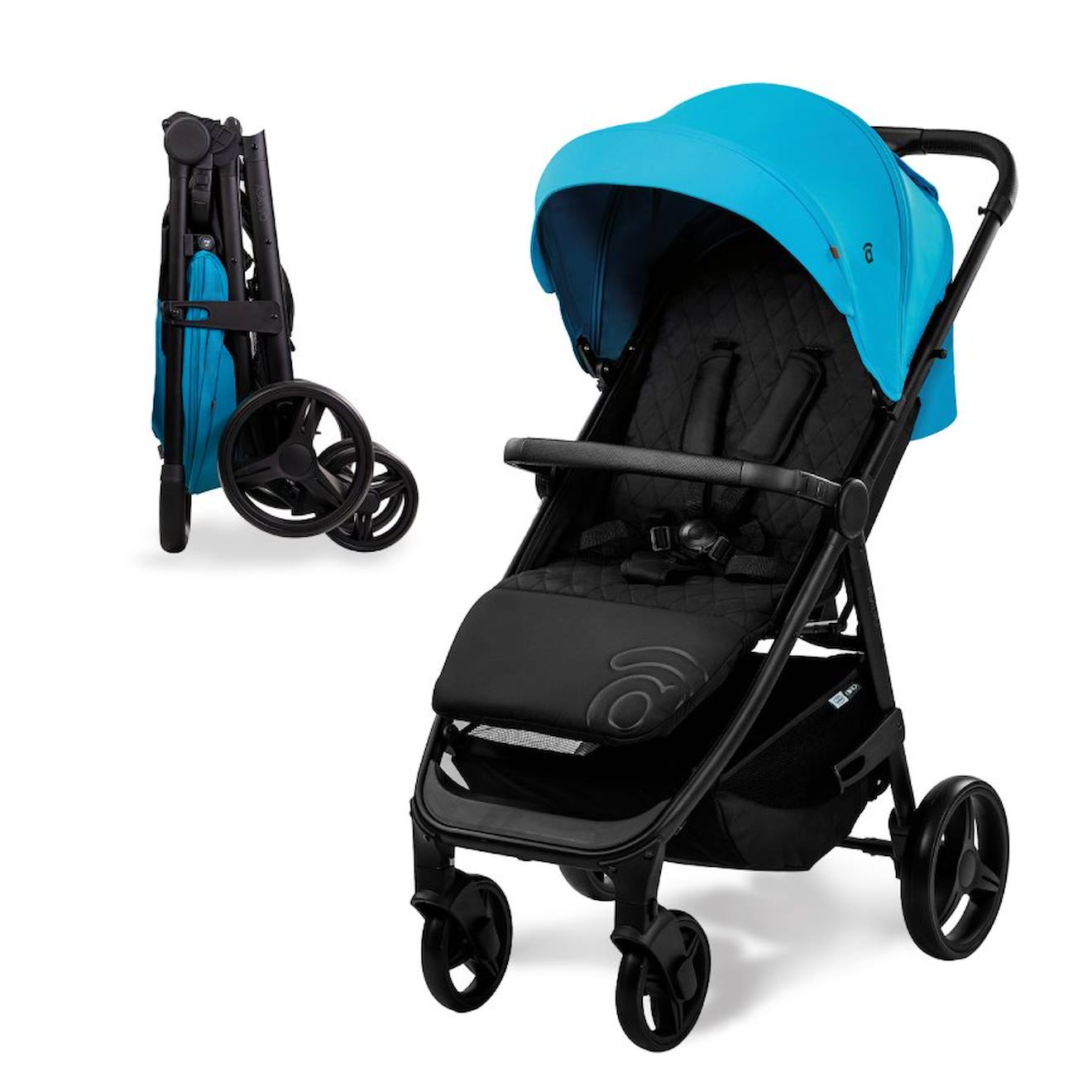 ASALVO - Poussette Inclinable Iconic Bleu