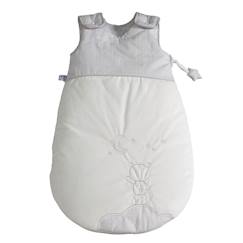 -Gigoteuse bébé brodée en coton - celeste