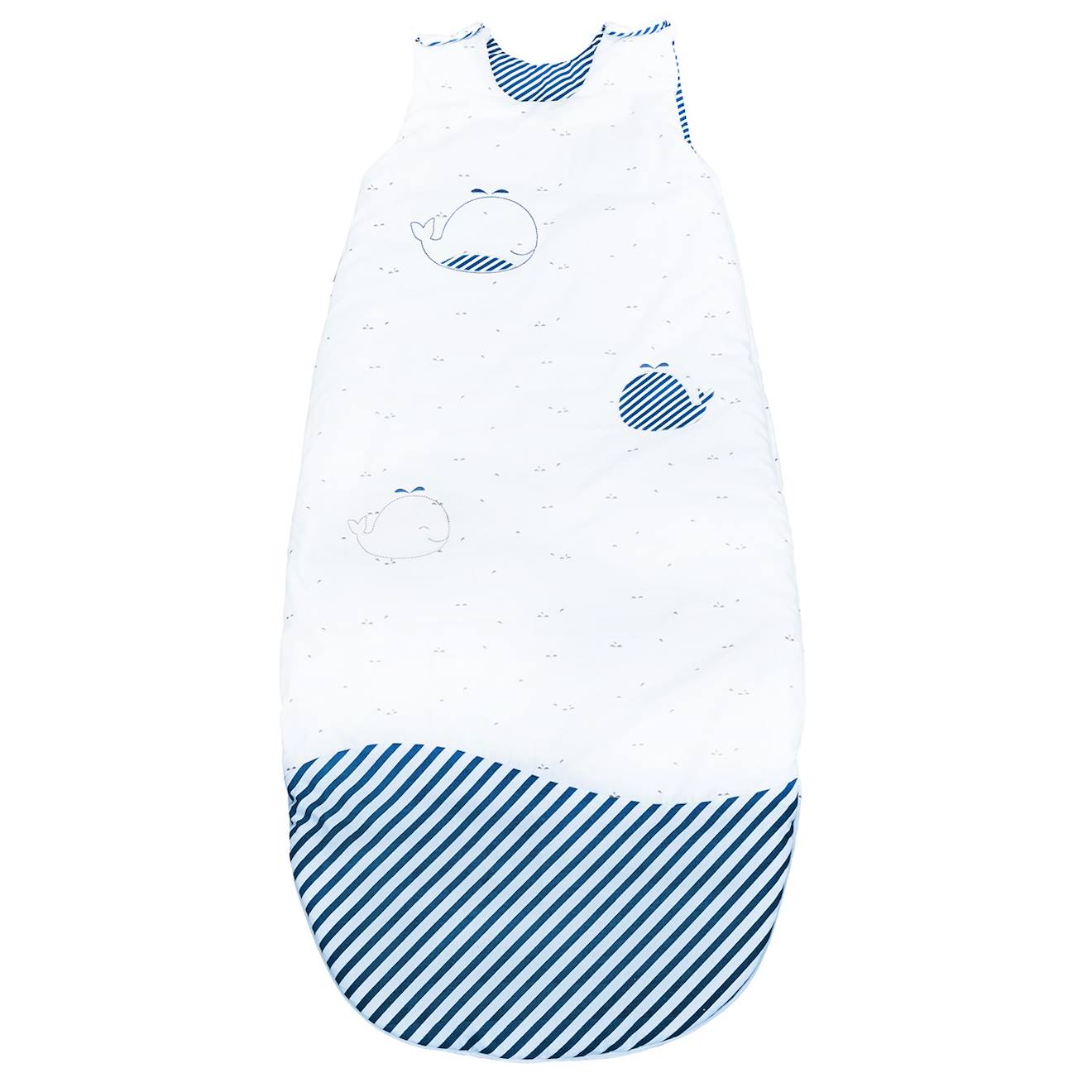Gigoteuse Bébé En Coton Blanc/bleu
