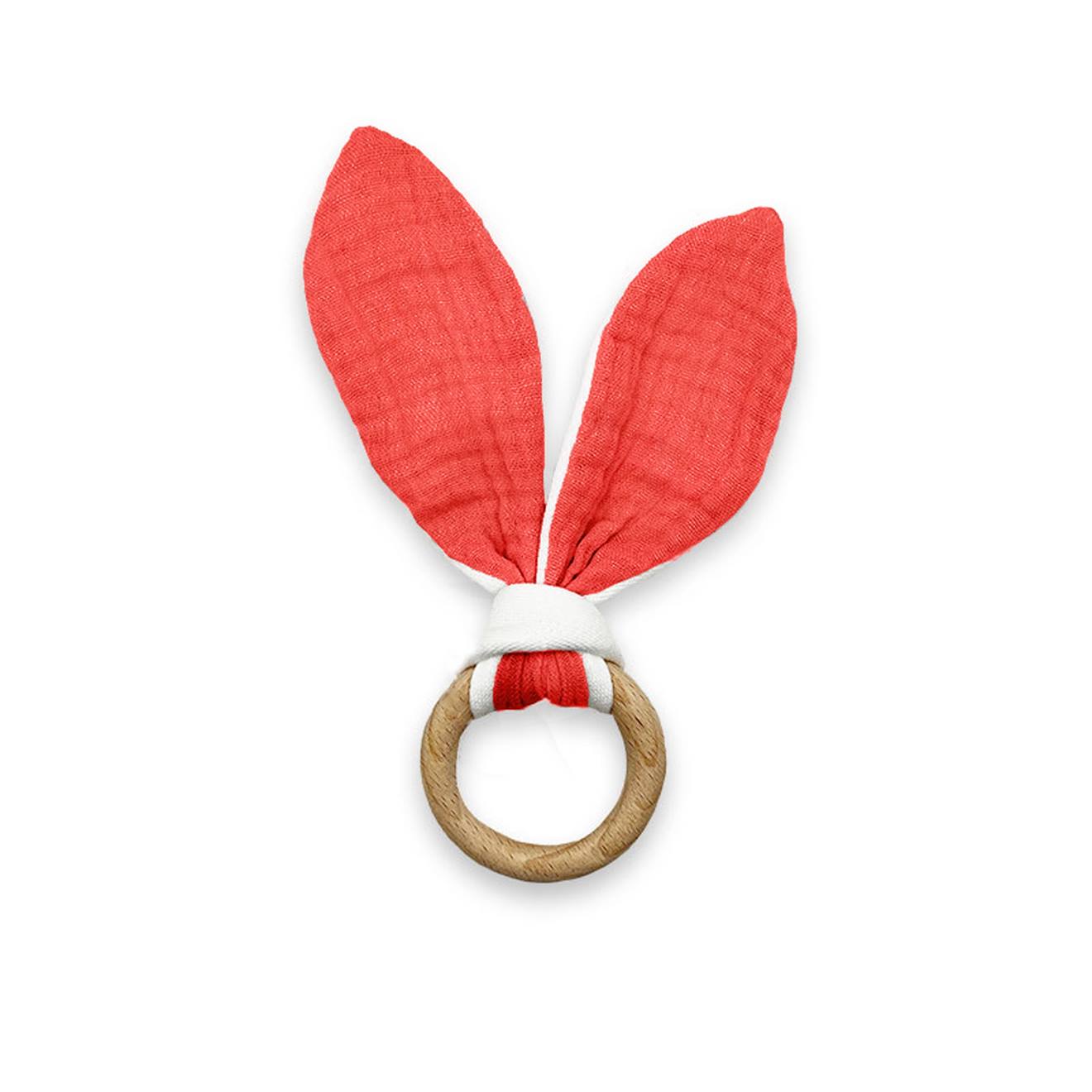 Anneau De Dentition En Coton Bio Rouge