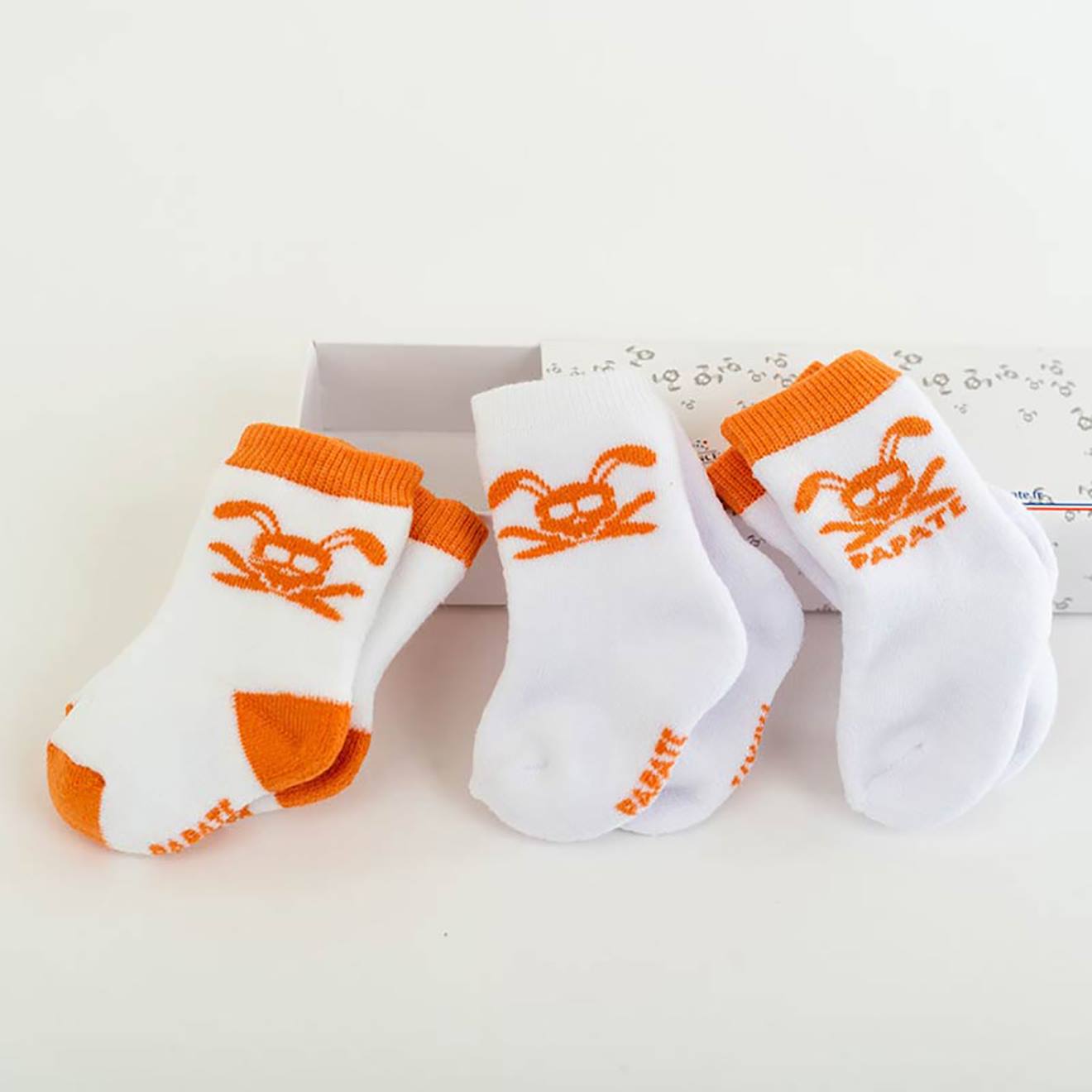 Chaussettes Naissance En Coton Bio Blanc