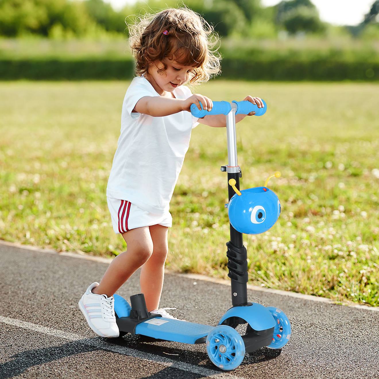 Trottinette 3 Roues EVO Mini Cruiser Avec Roues Lumineuses – Guidon Réglable, Pour Enfants 2 Ans Et Plus