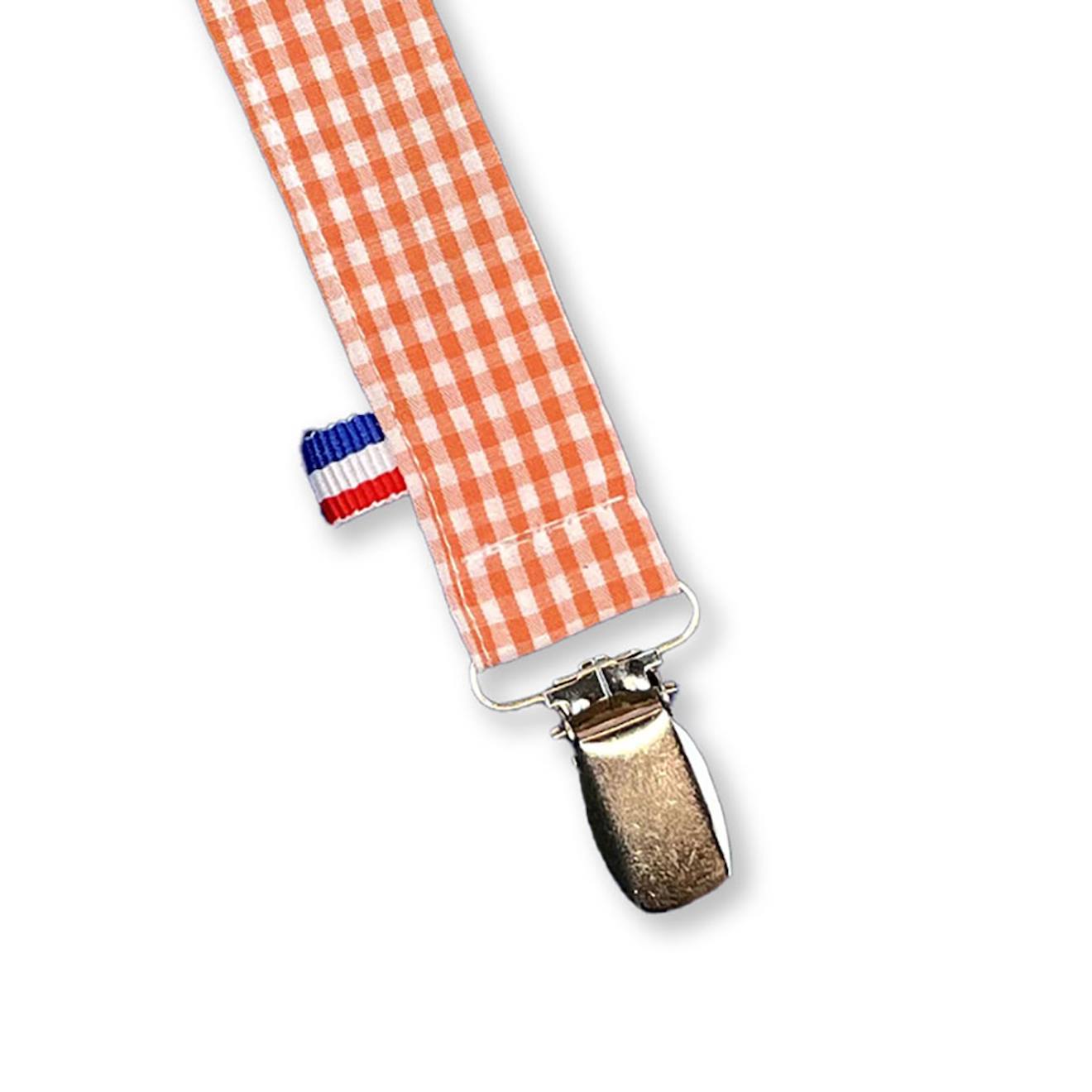 PAPATE - Attache Tétine En Coton Bio Orange