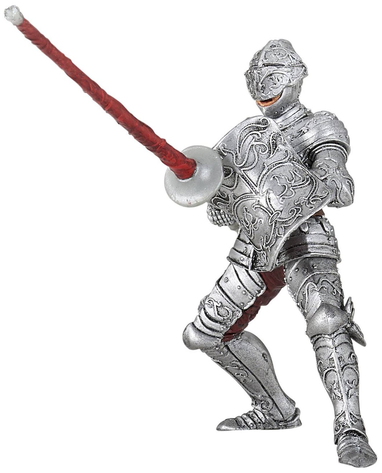 Figurine Chevalier En Armure Gris