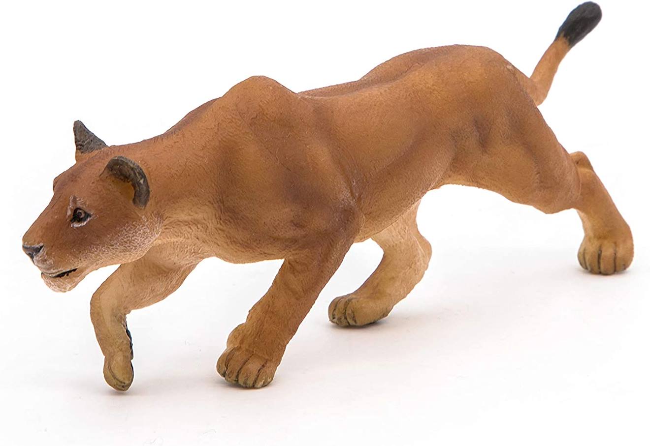 Papo - Figurine Lionne Chassant Marron