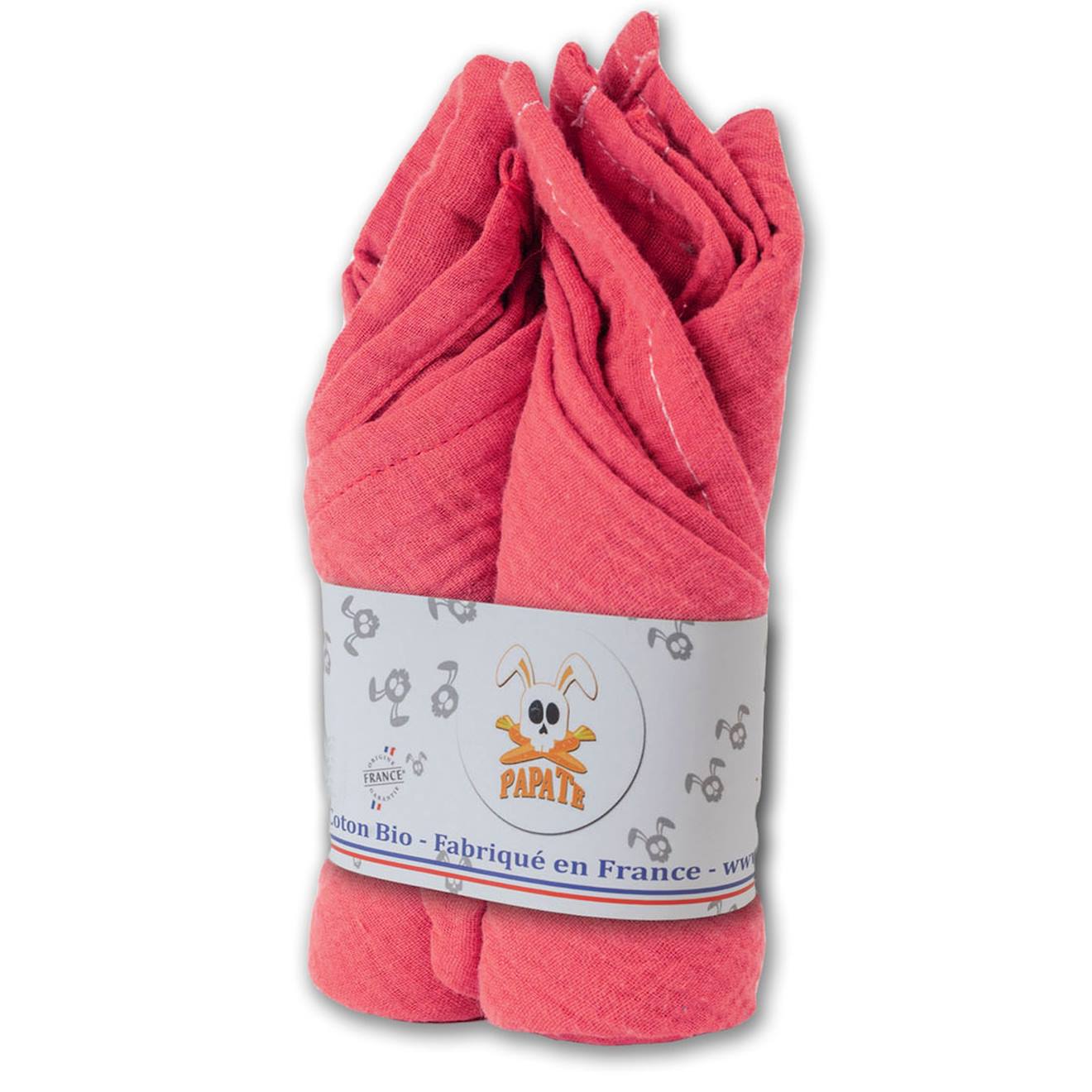 PAPATE - Langes En Coton Bio Fraise