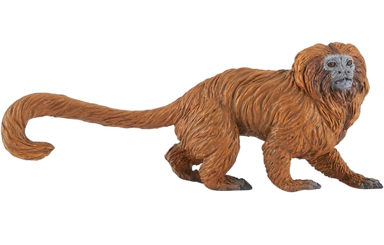 Figurine Tamarin Lion Doré Marron