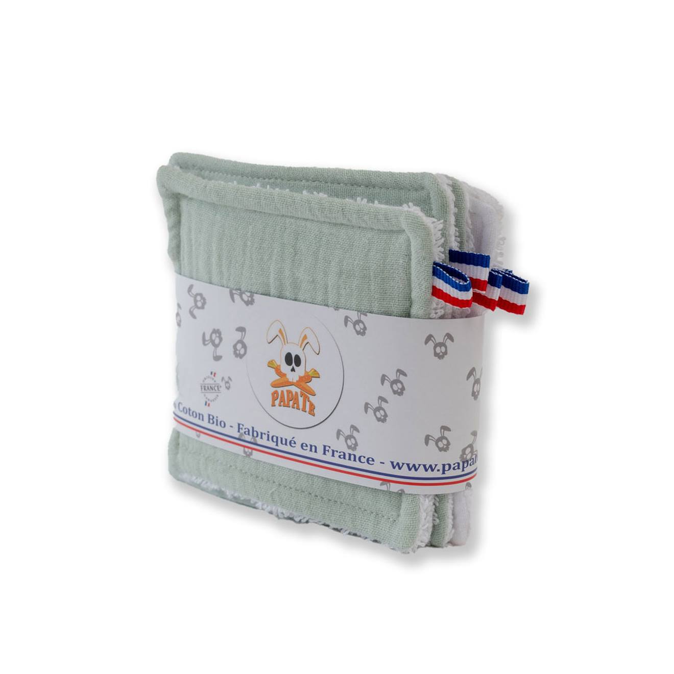 PAPATE - Lingettes Lavables En Coton Bio Vert