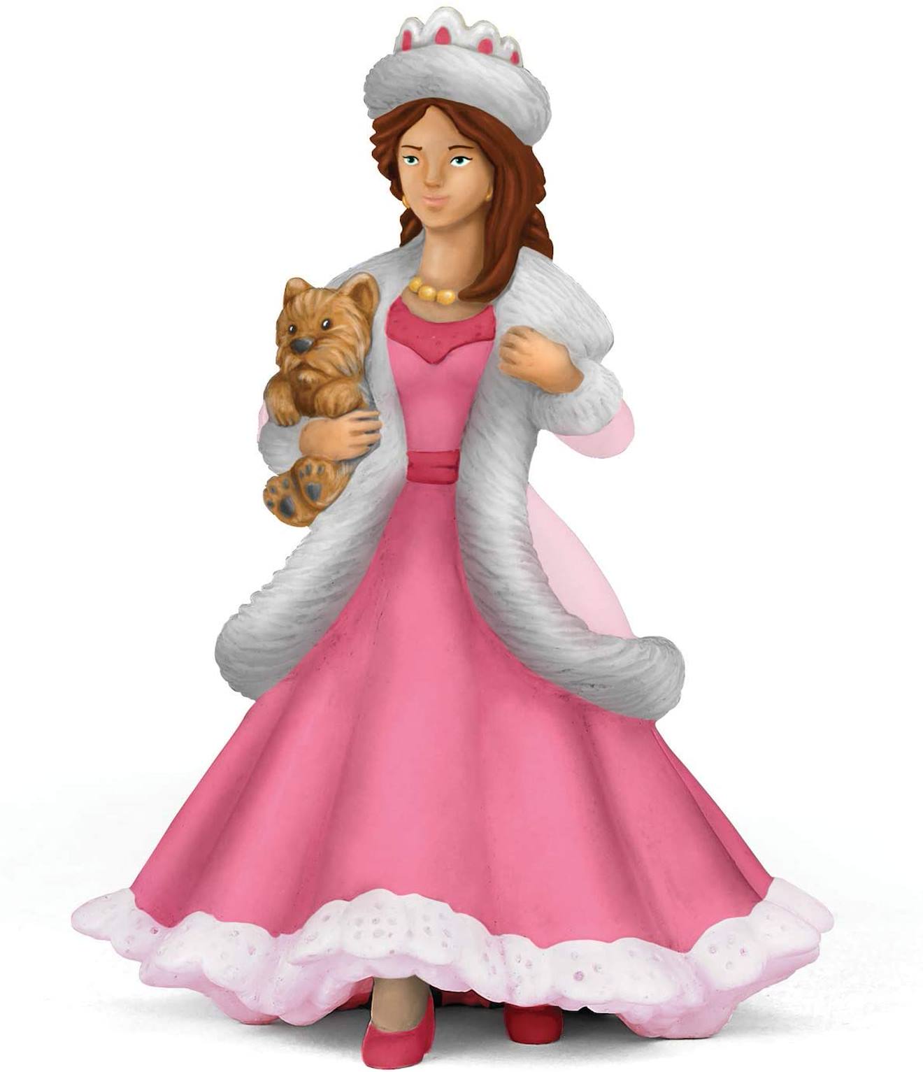 Figurine Princesse Au Petit Chien Rose