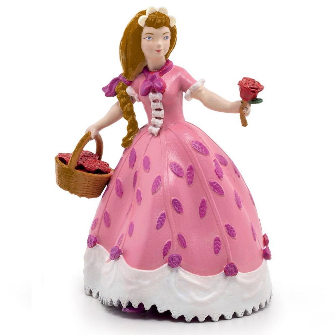 Figurine Princesse À La Rose Rose