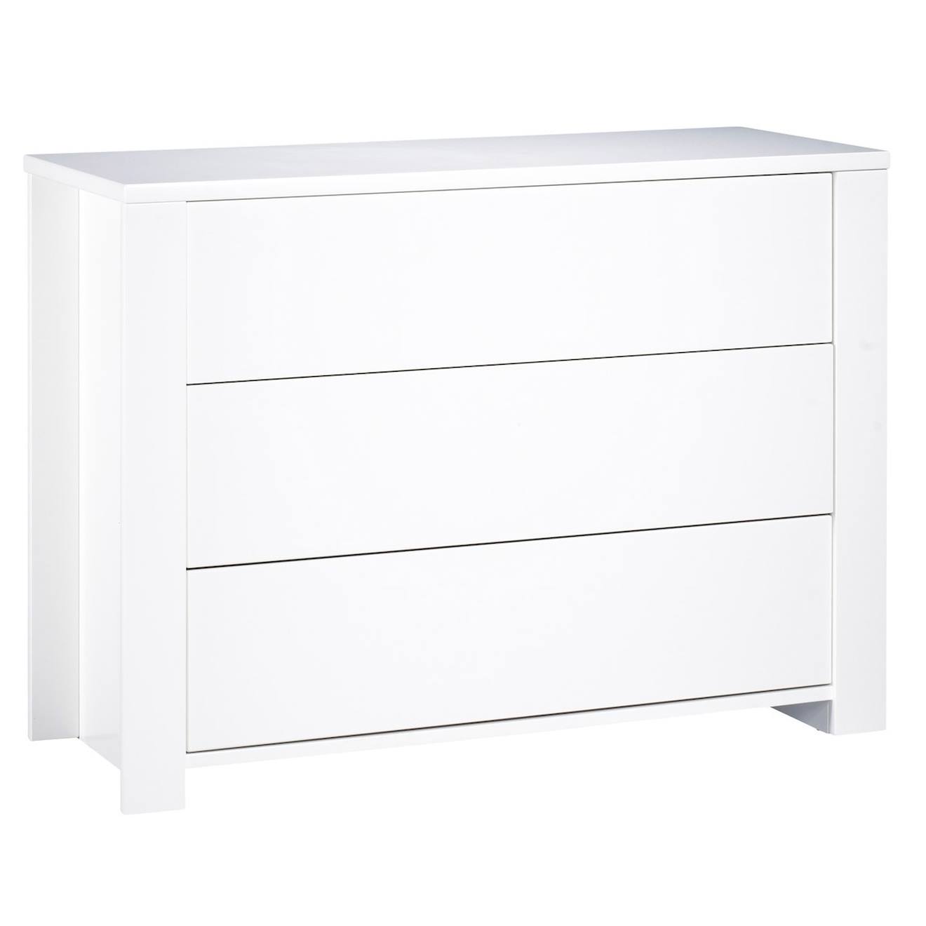 Commode 3 Tiroirs En Bois Blanc