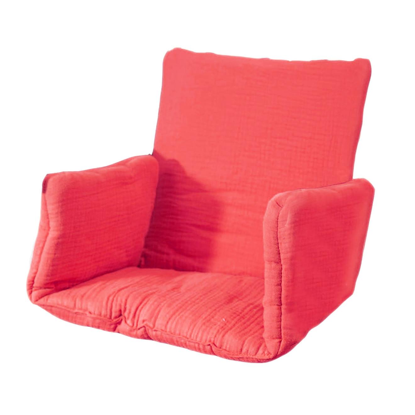 Coussin De Chaise Haute En Coton Bio Rouge