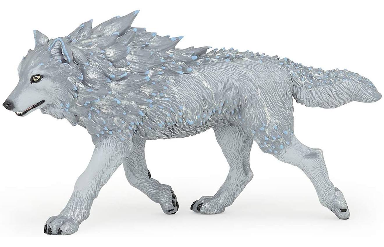 Papo - Figurine Loup De Glace Gris