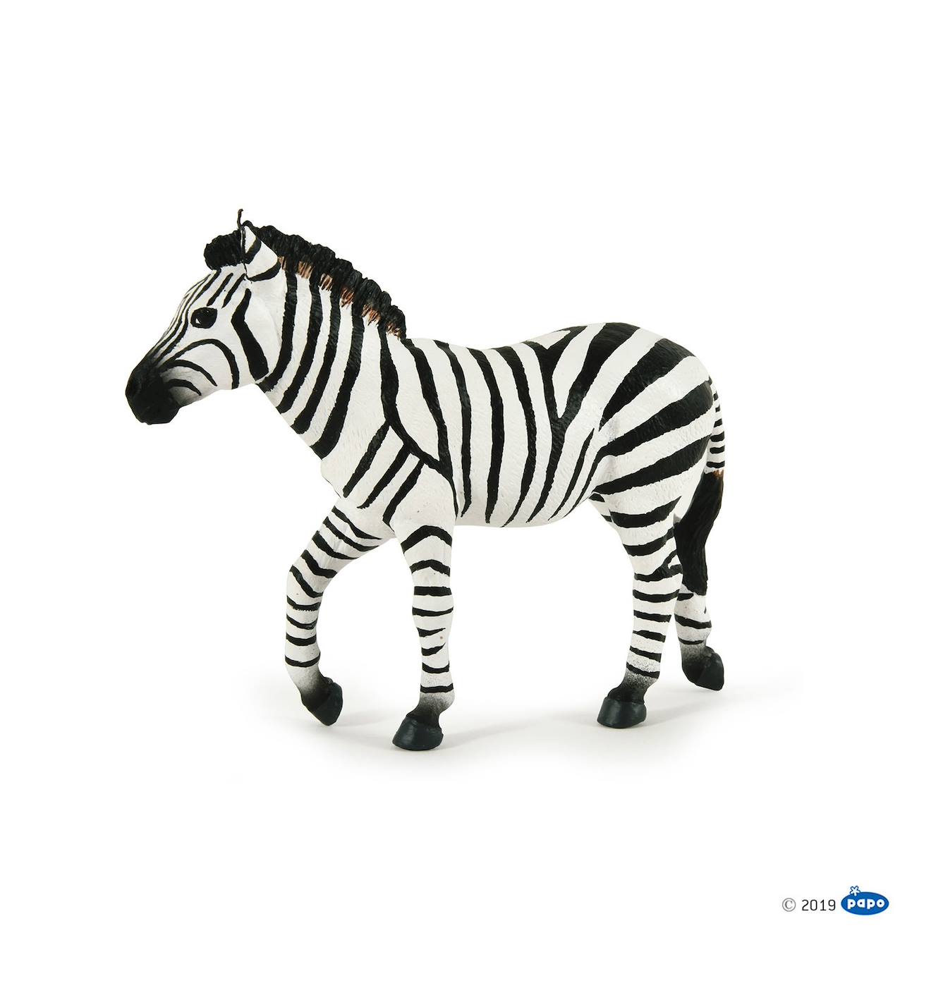 Papo - Figurine Zèbre Mâle Blanc