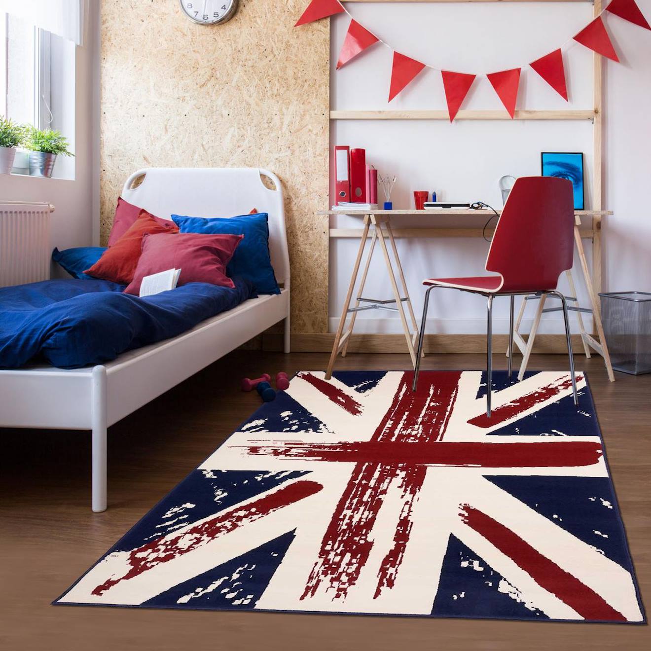Tapis Enfant Tissé Af1 U.j.cintage Rouge