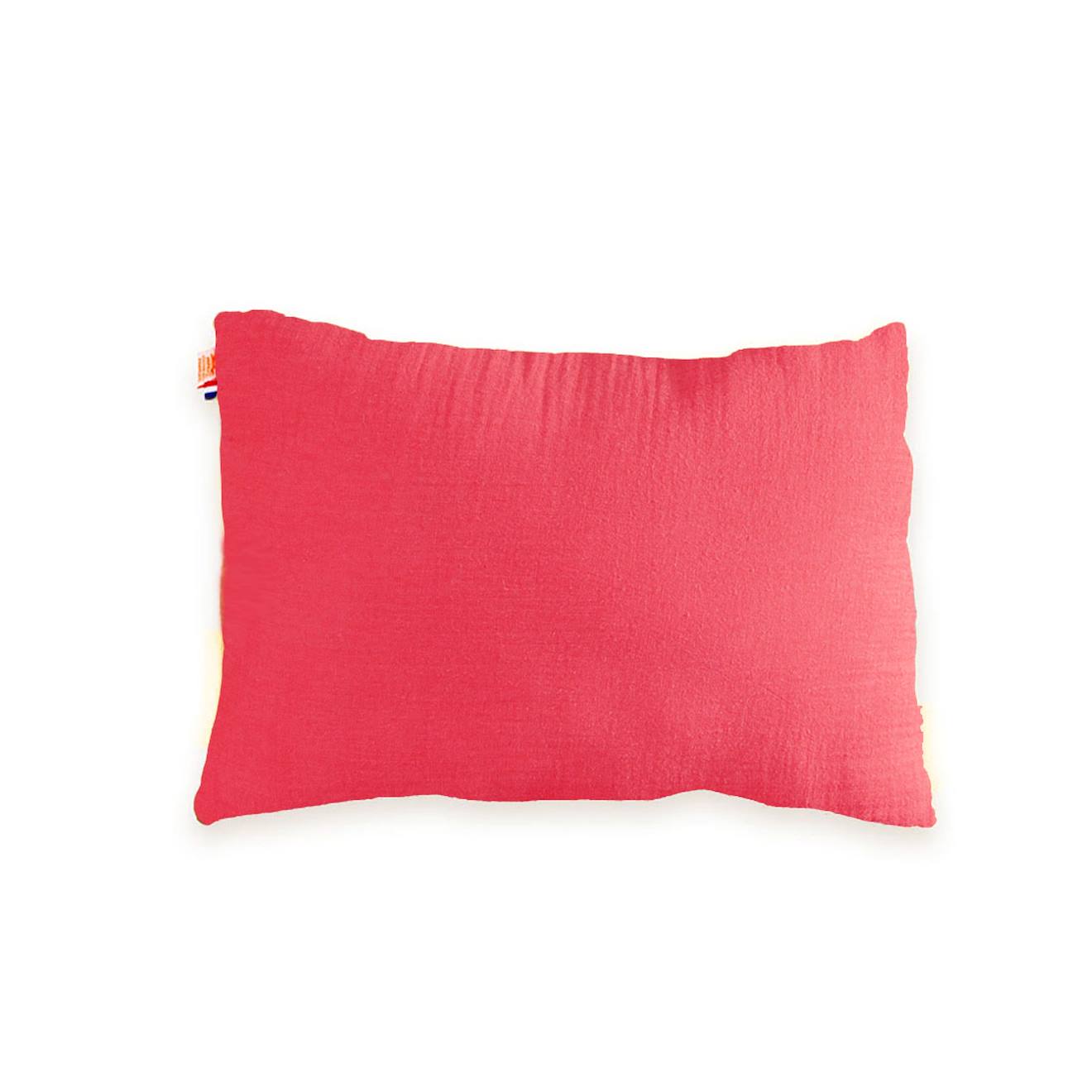 PAPATE - Coussin Rectangle En Coton Bio Rouge