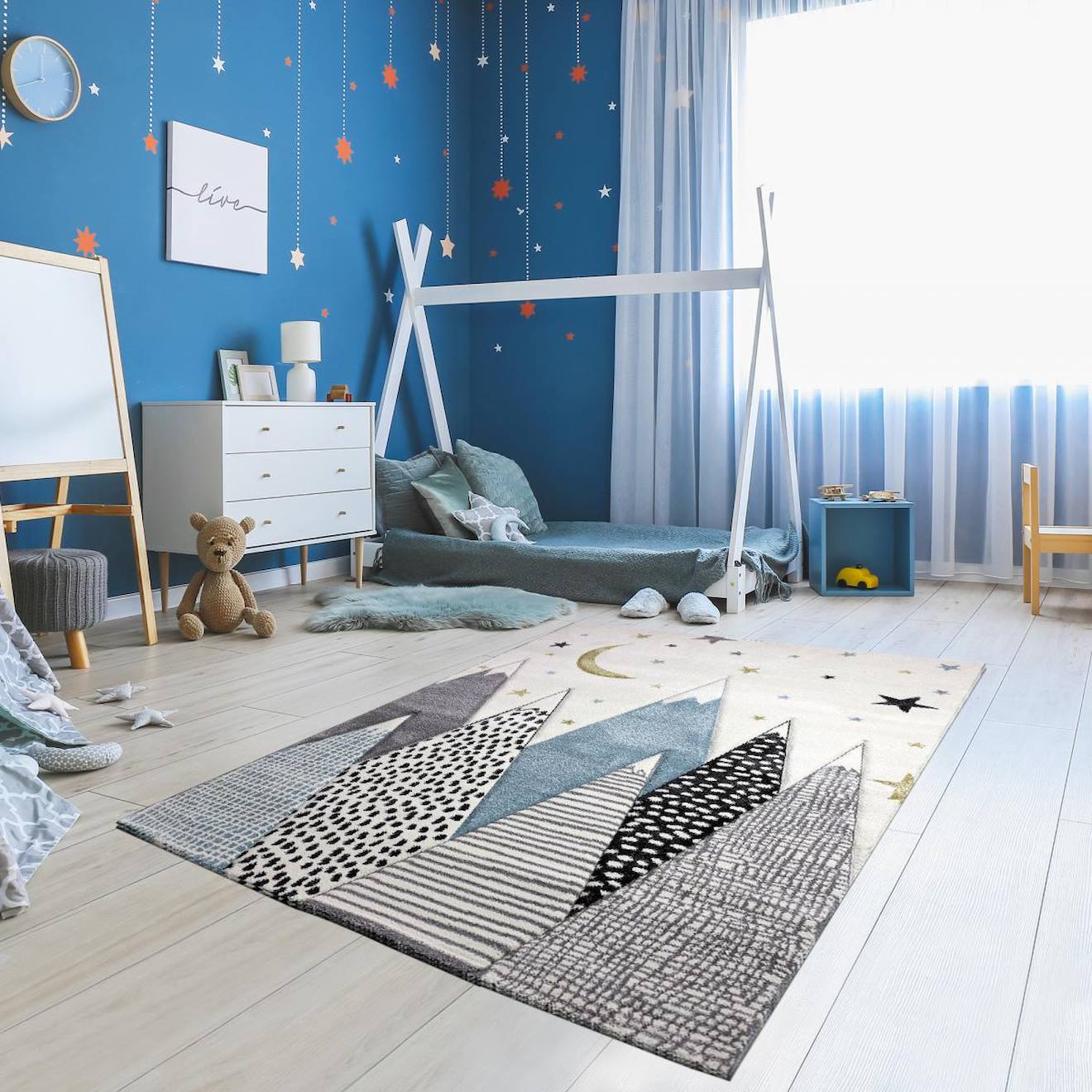 Tapis Enfant Tissé Snowsky Crème