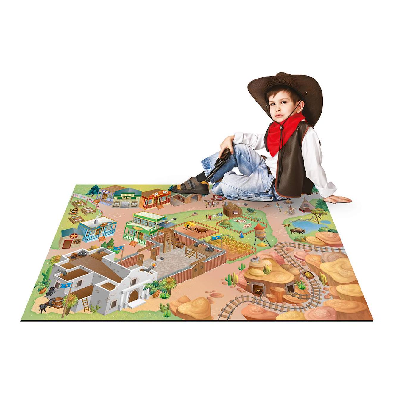 Tapis Enfant Tissé Alamo Multicolore