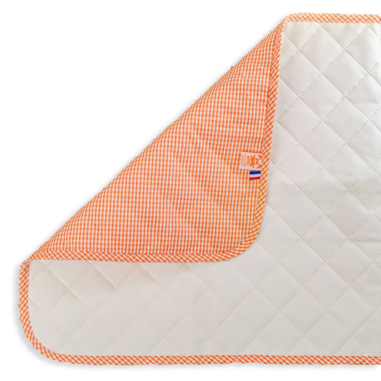 PAPATE - Tapis À Langer Nomade En Coton Bio Orange