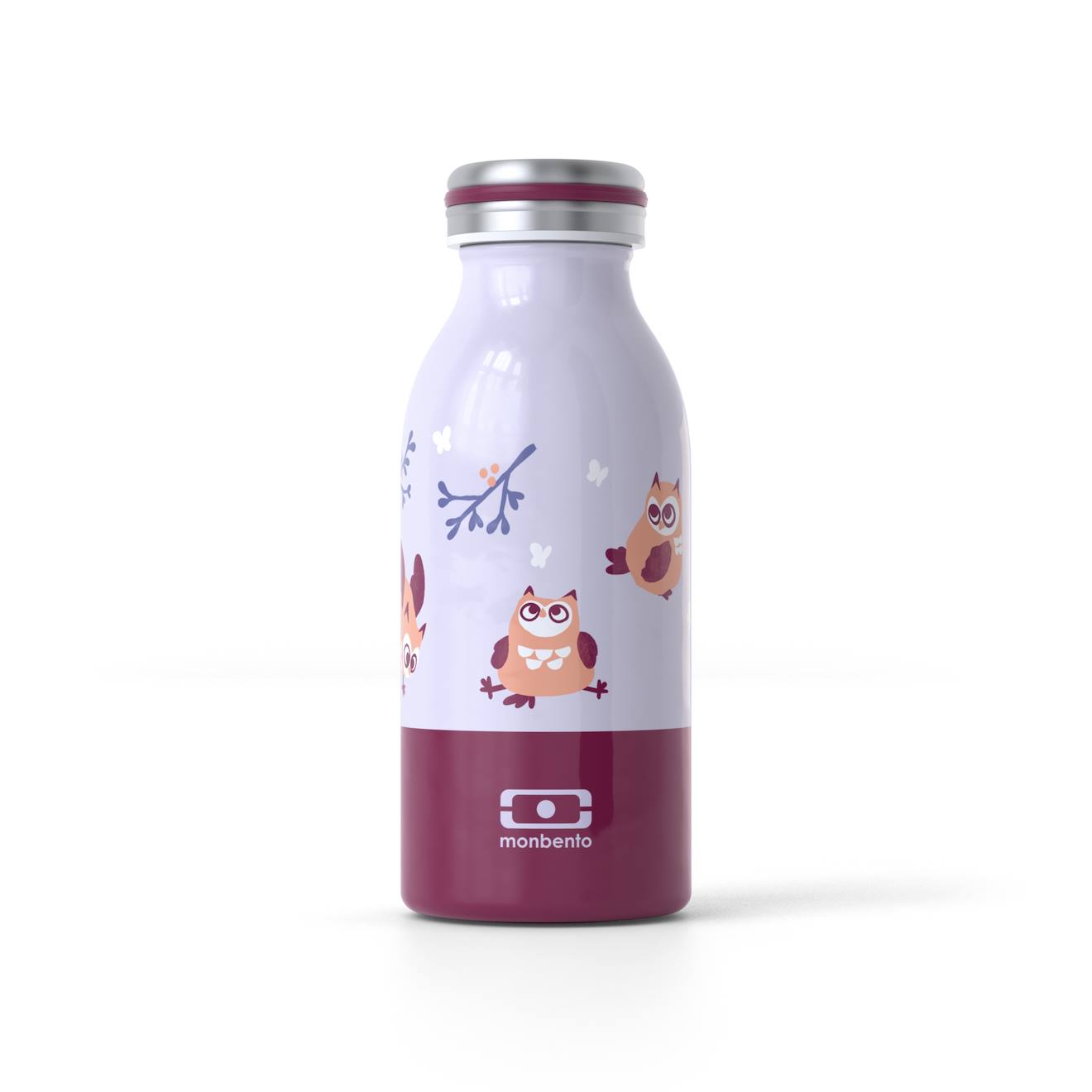 Monbento - Gourde Isotherme Enfant 350ml Cooly Mauve Owly